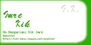 imre kik business card